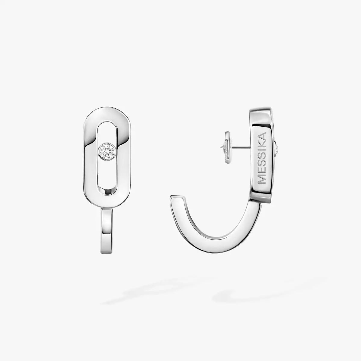 [Miro ]Diamond Mini Hoop Earrings Move Classique