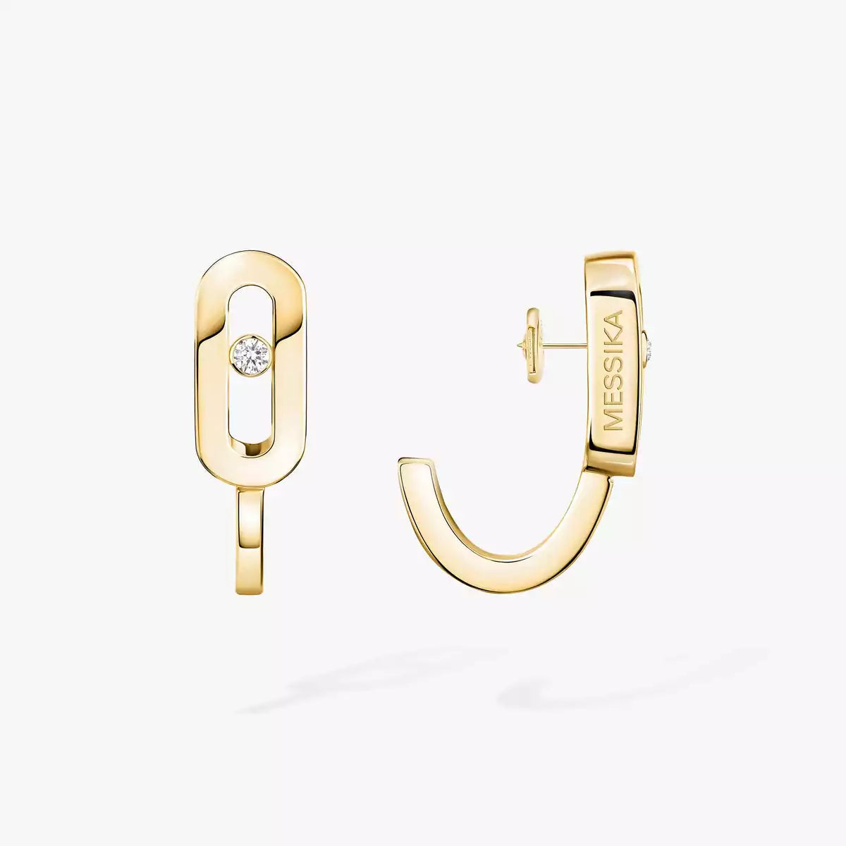 [Miro ]Diamond Mini Hoop Earrings Move Classique