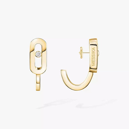 [Miro ]Diamond Mini Hoop Earrings Move Classique