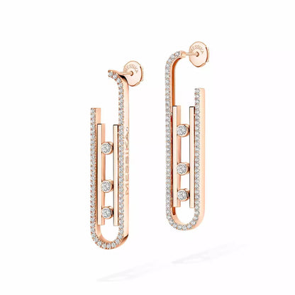 [Miro ]Diamond Pendant Earrings Move 10Th
