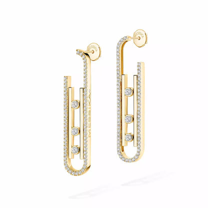 [Miro ]Diamond Pendant Earrings Move 10Th
