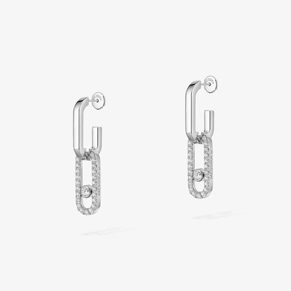 [Miro ]Move Link Diamond Earrings