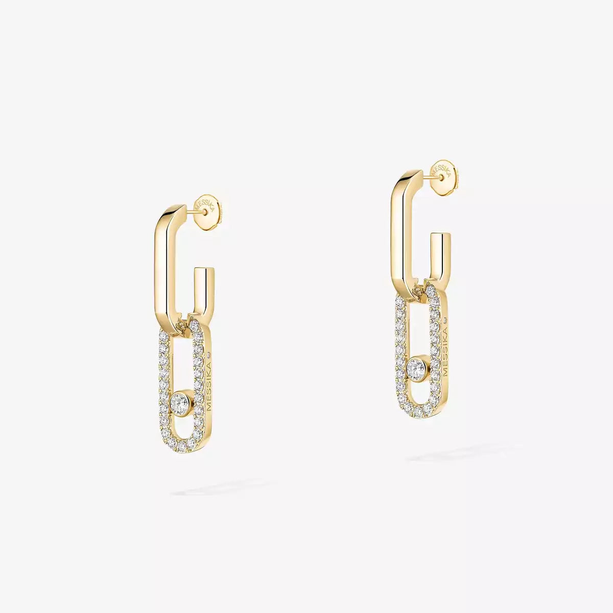 [Miro ]Move Link Diamond Earrings