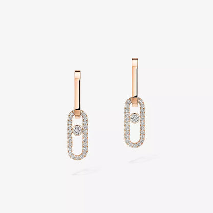 [Miro ]Move Link Diamond Earrings