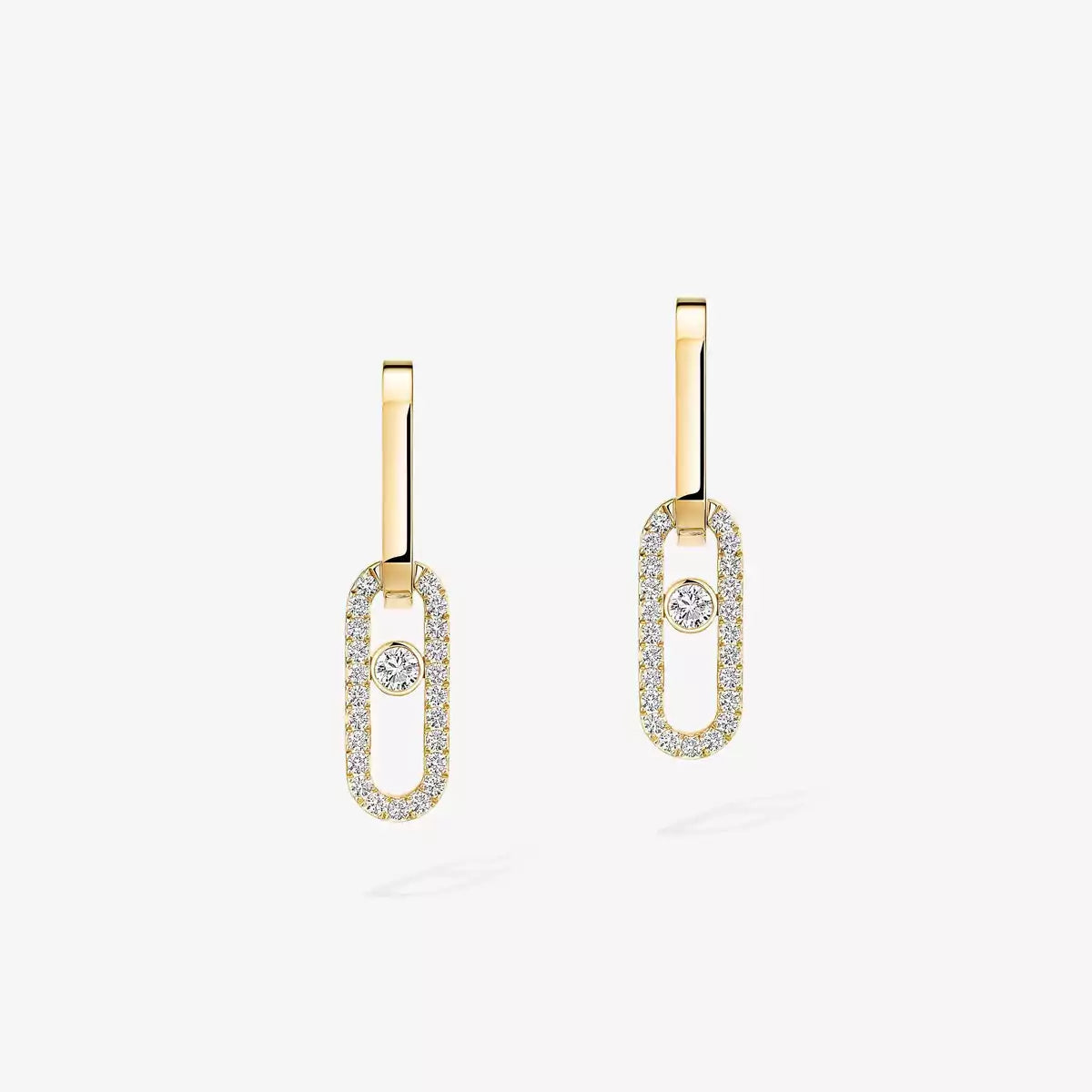 [Miro ]Move Link Diamond Earrings