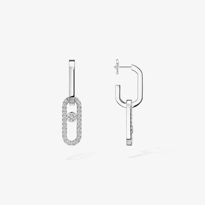 [Miro ]Move Link Diamond Earrings