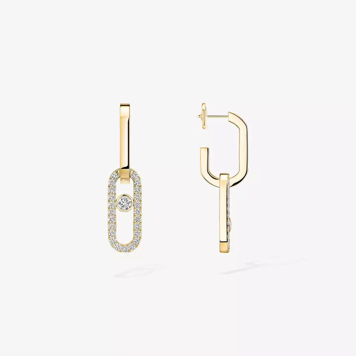 [Miro ]Move Link Diamond Earrings