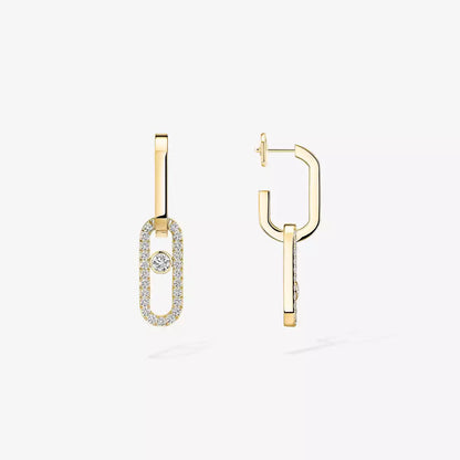[Miro ]Move Link Diamond Earrings