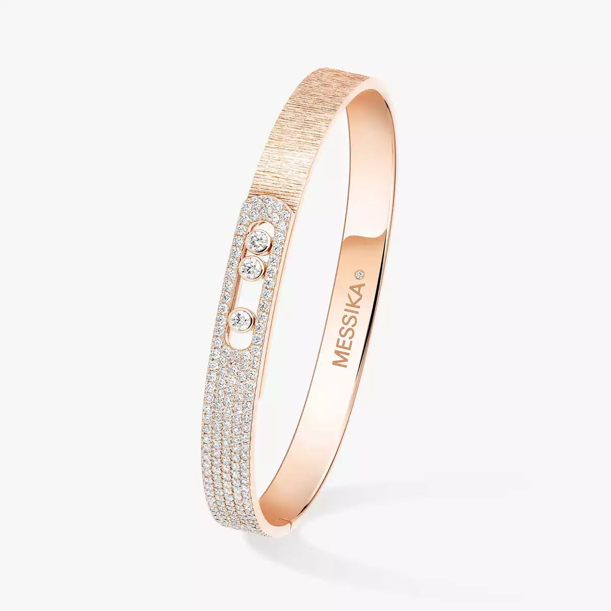 [Miro ]Move Noa Ciselé half pavé bangle
