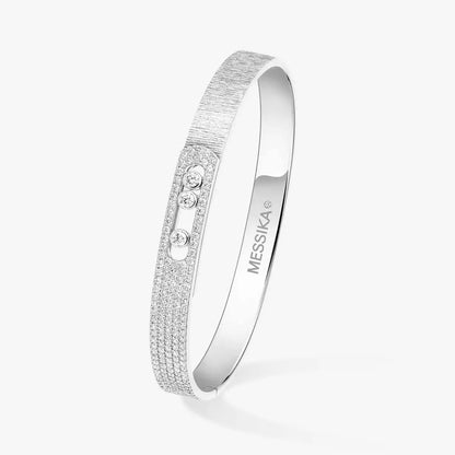 [Miro ]Move Noa Ciselé half pavé bangle