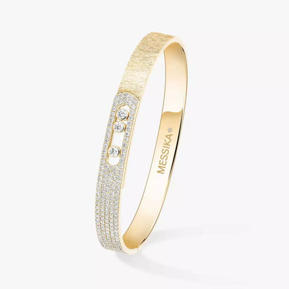 [Miro ]Move Noa Ciselé half pavé bangle