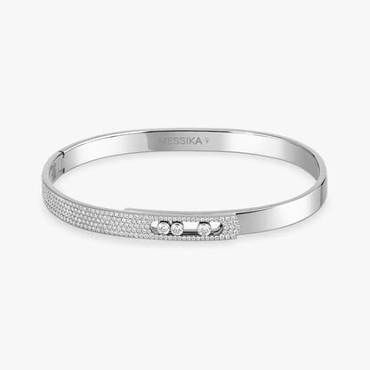 [Miro ]Move Noa Rose Gold Pavé Diamond Bangle Bracelet