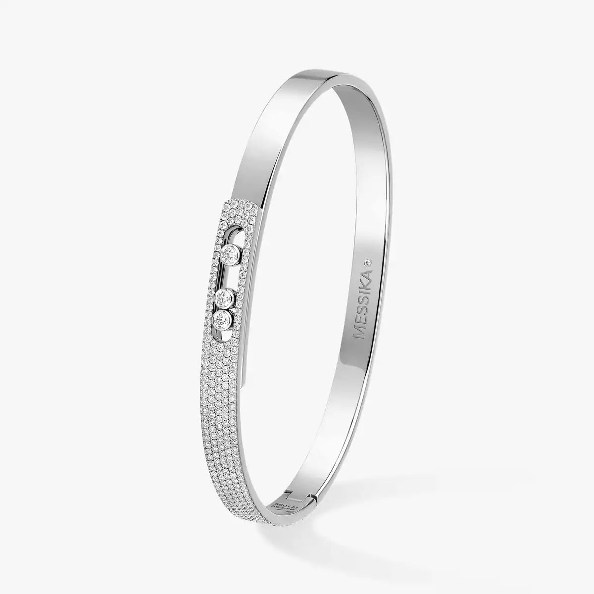[Miro ]Move Noa Rose Gold Pavé Diamond Bangle Bracelet
