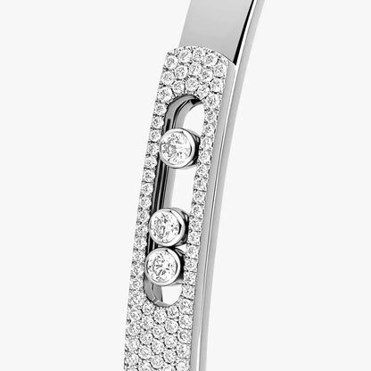 [Miro ]Move Noa Rose Gold Pavé Diamond Bangle Bracelet