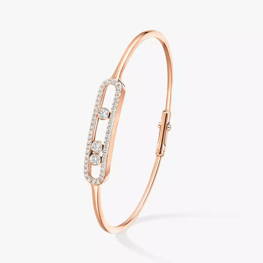 [Miro ]Move Pavé Diamond Bangle Bracelet M