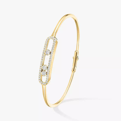 [Miro ]Move Pavé Diamond Bangle Bracelet M