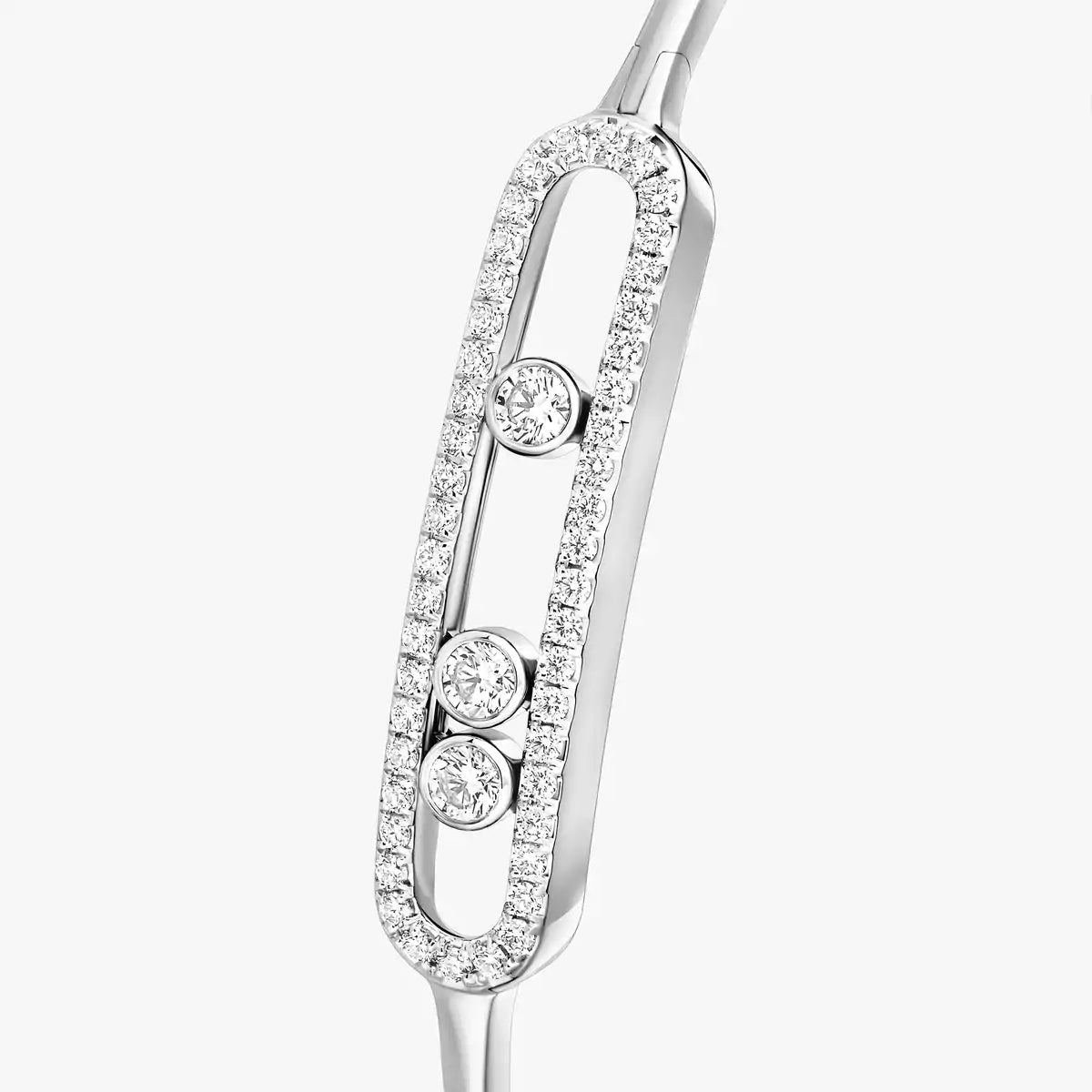 [Miro ]Move Pavé Diamond Bangle Bracelet M