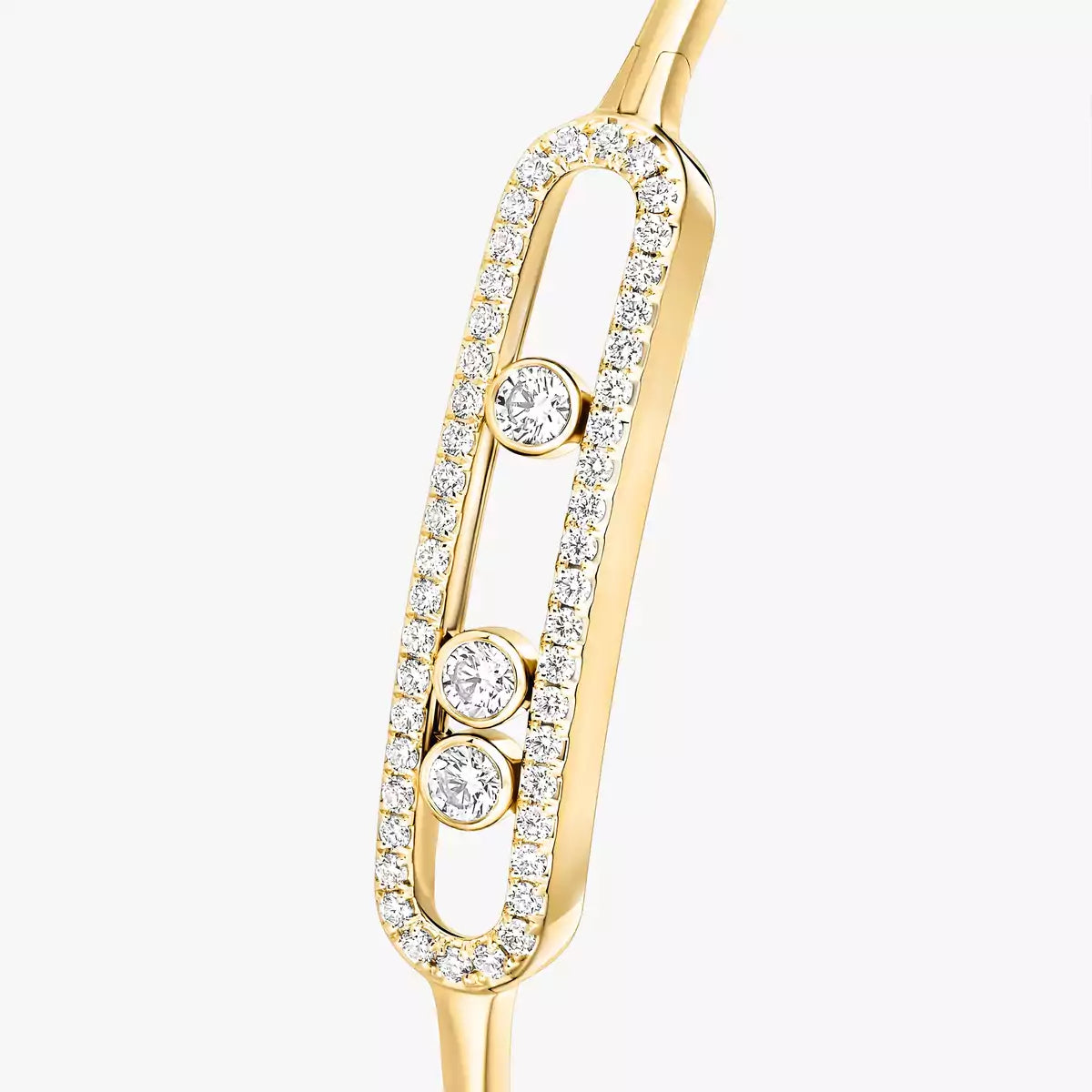 [Miro ]Move Pavé Diamond Bangle Bracelet M