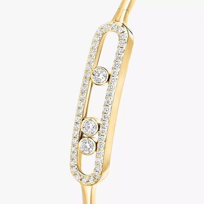 [Miro ]Move Pavé Diamond Bangle Bracelet M