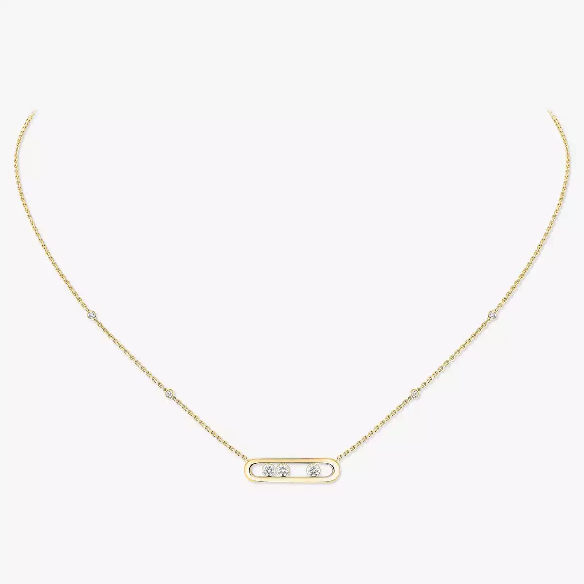 [Miro ]  Baby Move Gold Diamond Necklace
