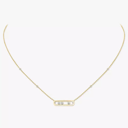 [Miro ]  Baby Move Gold Diamond Necklace