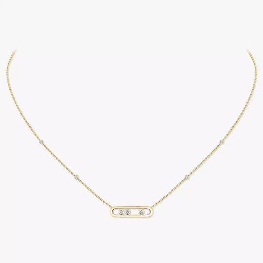 [Miro ]  Baby Move Gold Diamond Necklace