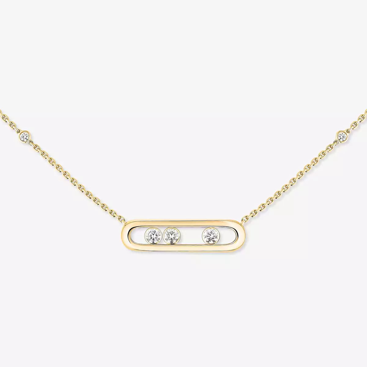 [Miro ]  Baby Move Gold Diamond Necklace