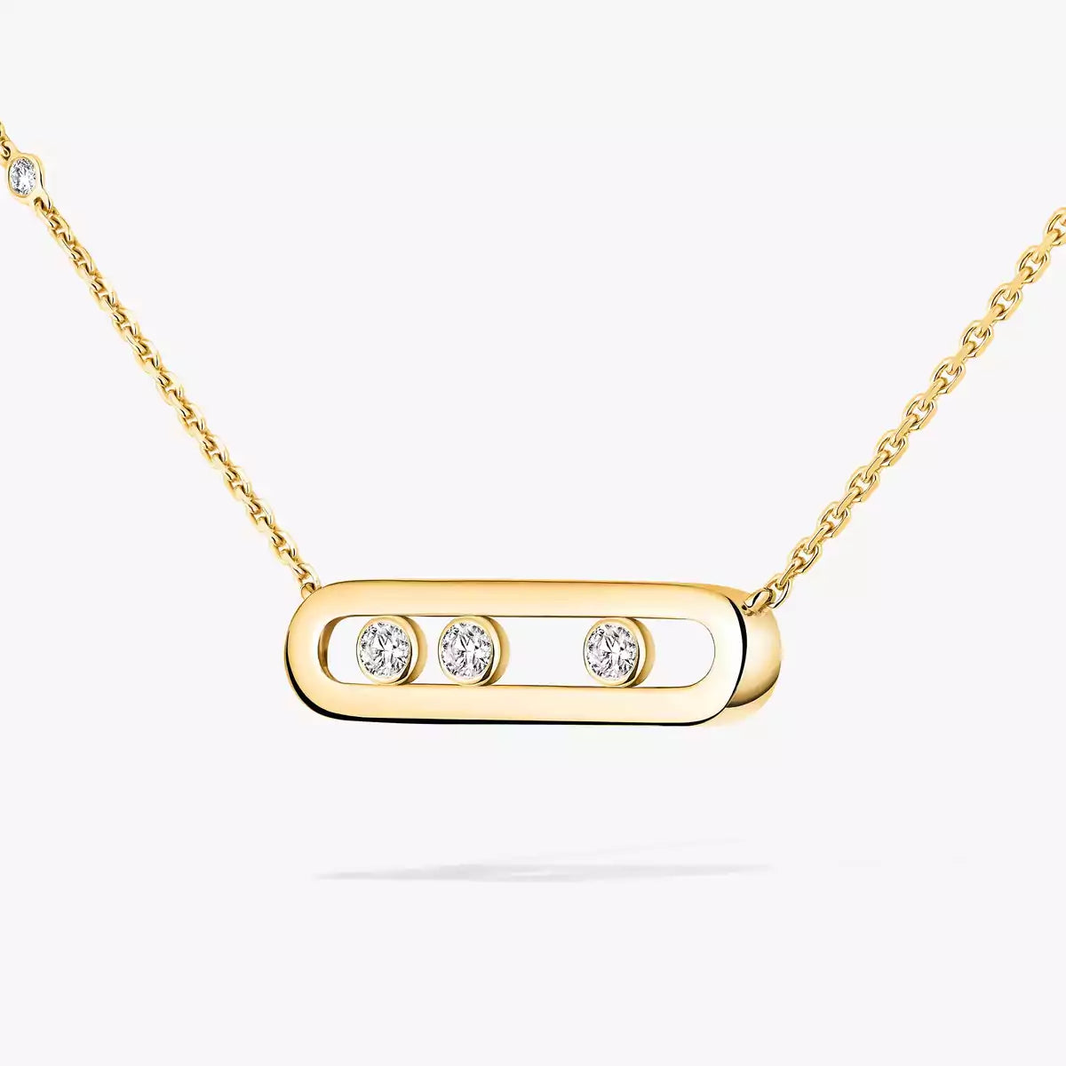 [Miro ]  Baby Move Gold Diamond Necklace