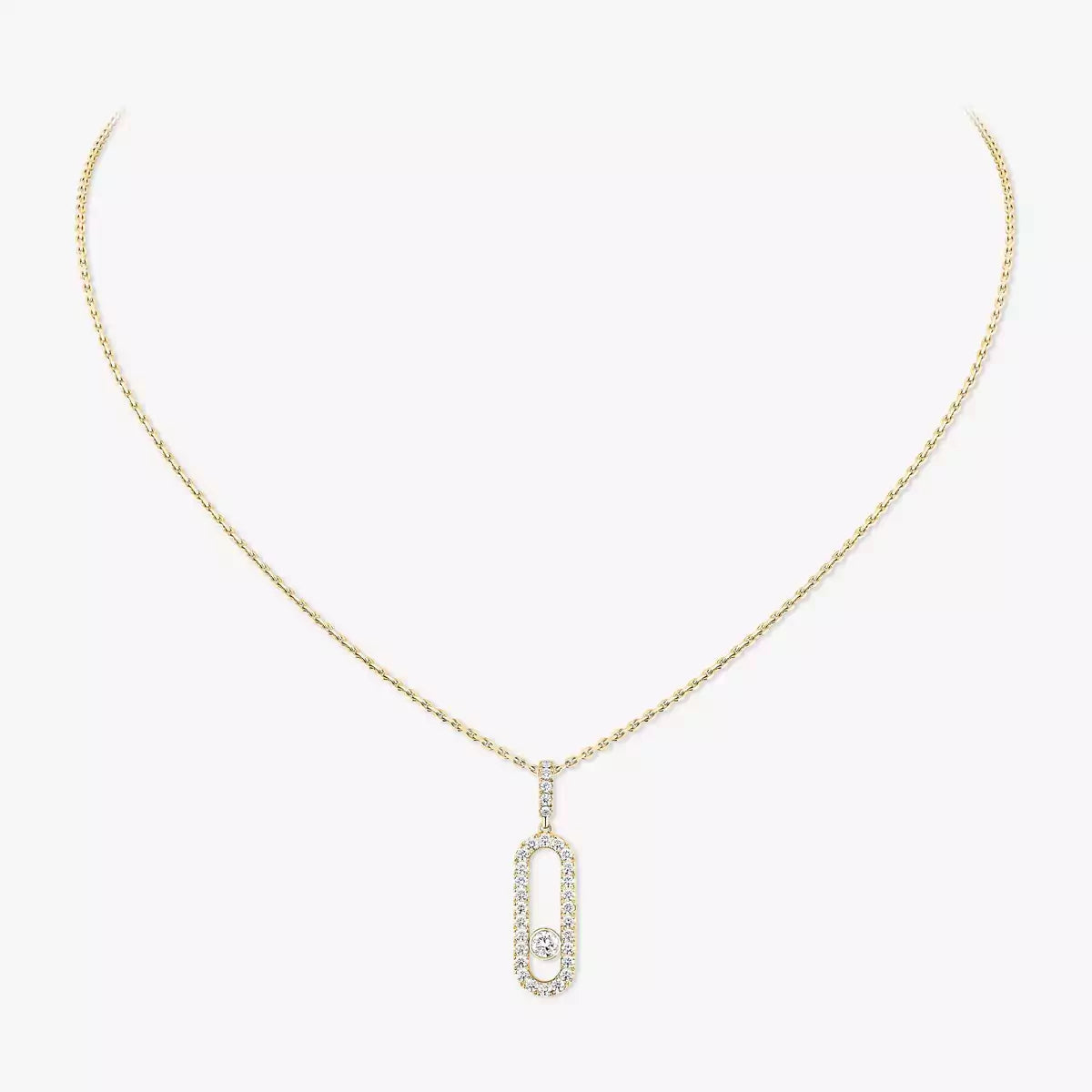 [Miro ] Move Uno Diamond Necklace in Rose Gold