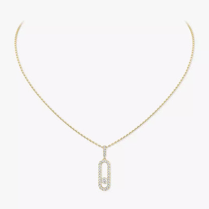 [Miro ] Move Uno Diamond Necklace in Rose Gold