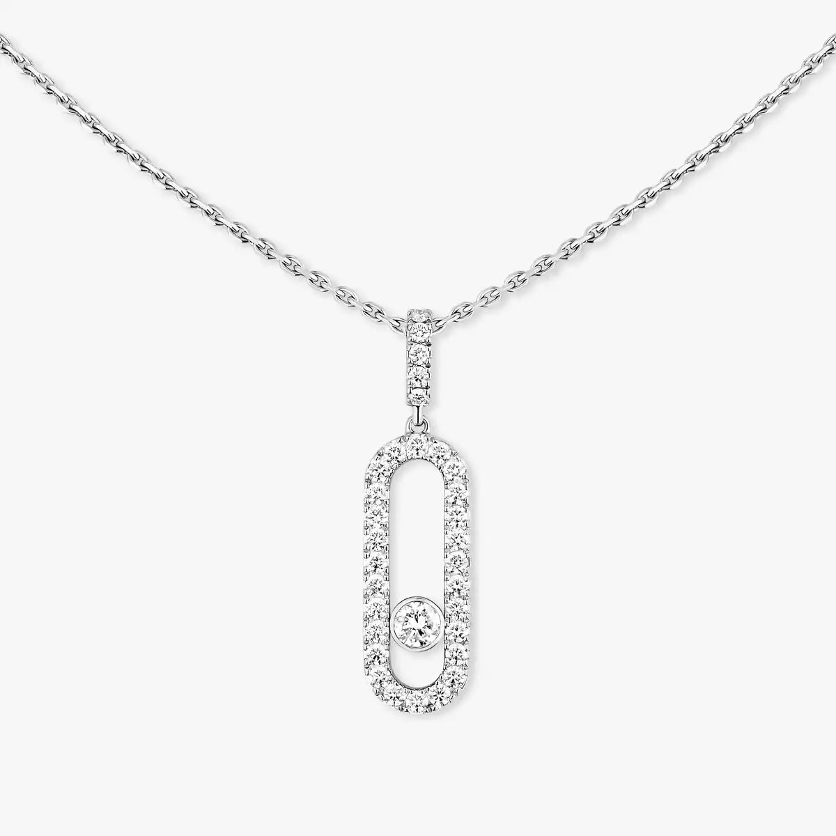 [Miro ] Move Uno Diamond Necklace in Rose Gold