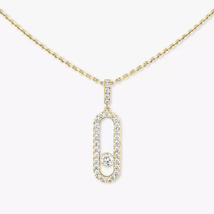 [Miro ] Move Uno Diamond Necklace in Rose Gold
