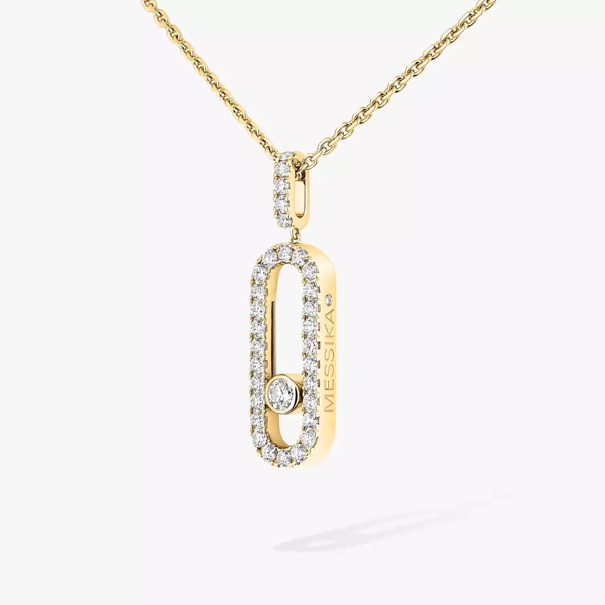 [Miro ] Move Uno Diamond Necklace in Rose Gold