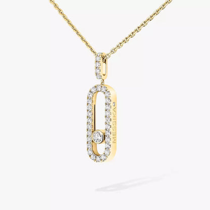 [Miro ] Move Uno Diamond Necklace in Rose Gold