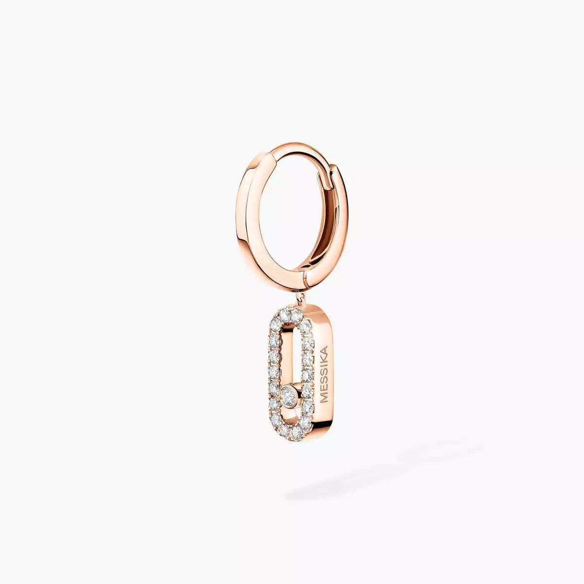 [Miro ]Move Uno Single Diamond Hoop Earring