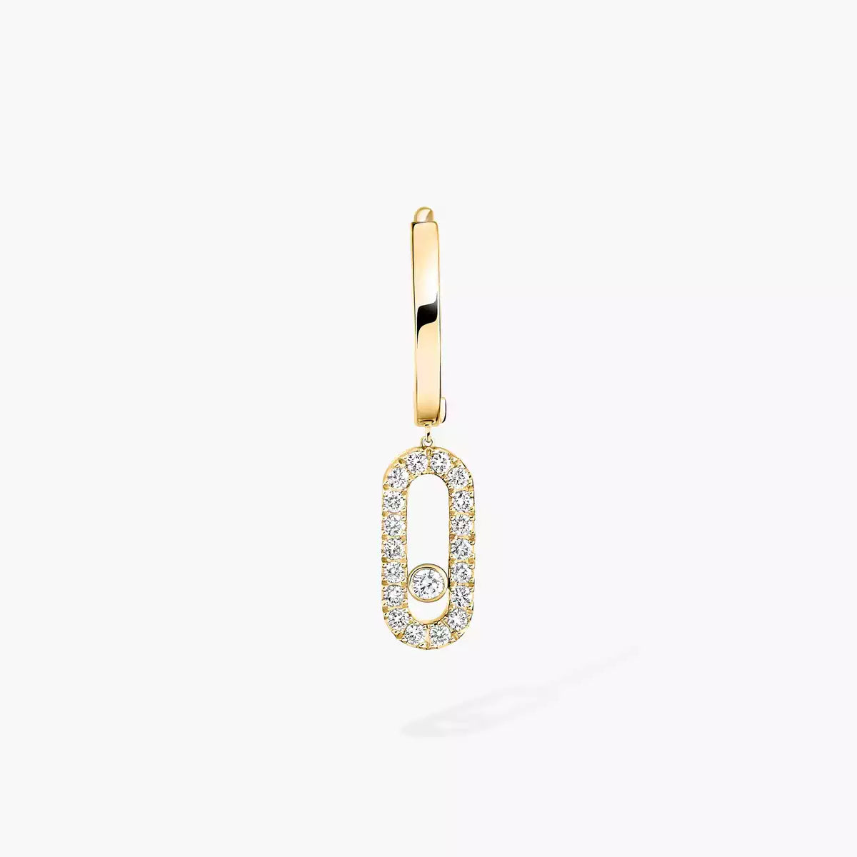 [Miro ]Move Uno Single Diamond Hoop Earring