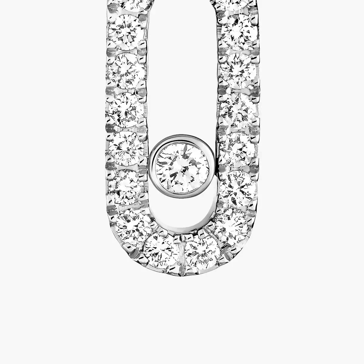 [Miro ]Move Uno Single Diamond Hoop Earring