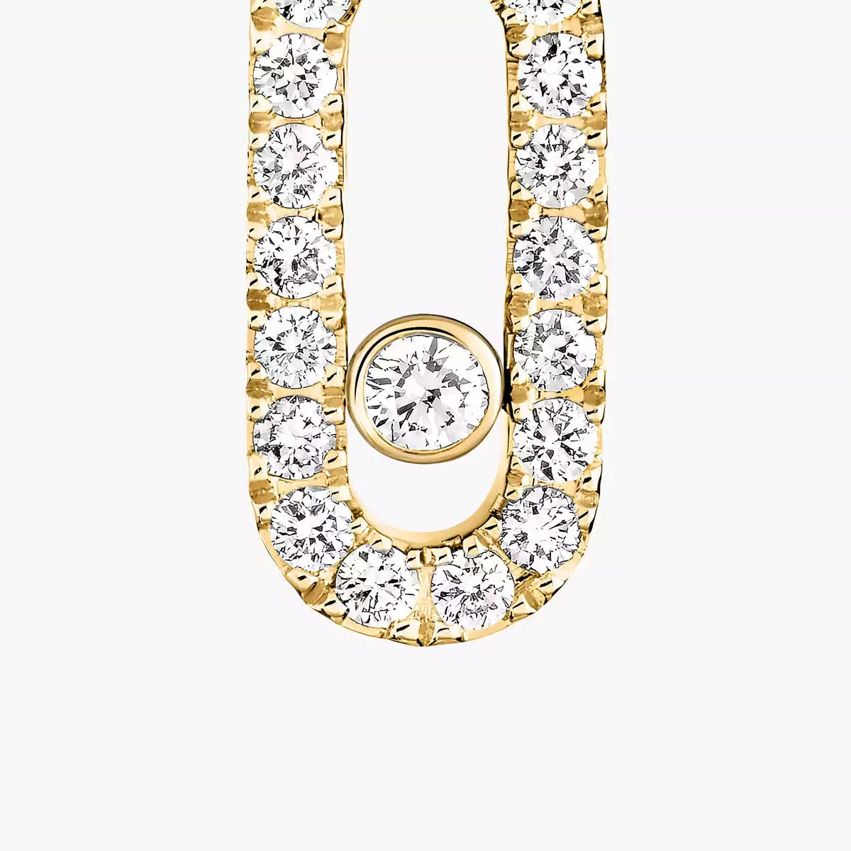 [Miro ]Move Uno Single Diamond Hoop Earring