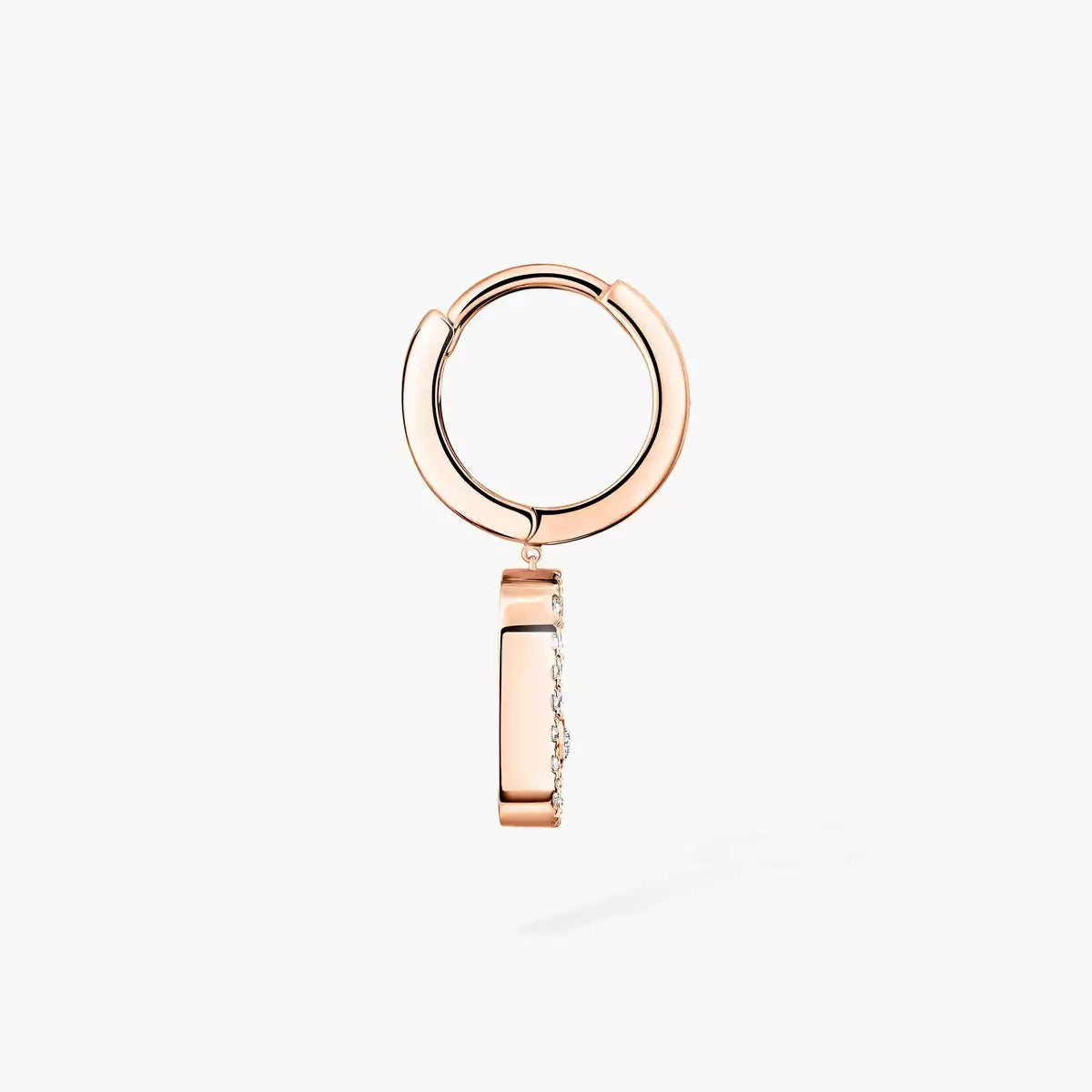 [Miro ]Move Uno Single Diamond Hoop Earring