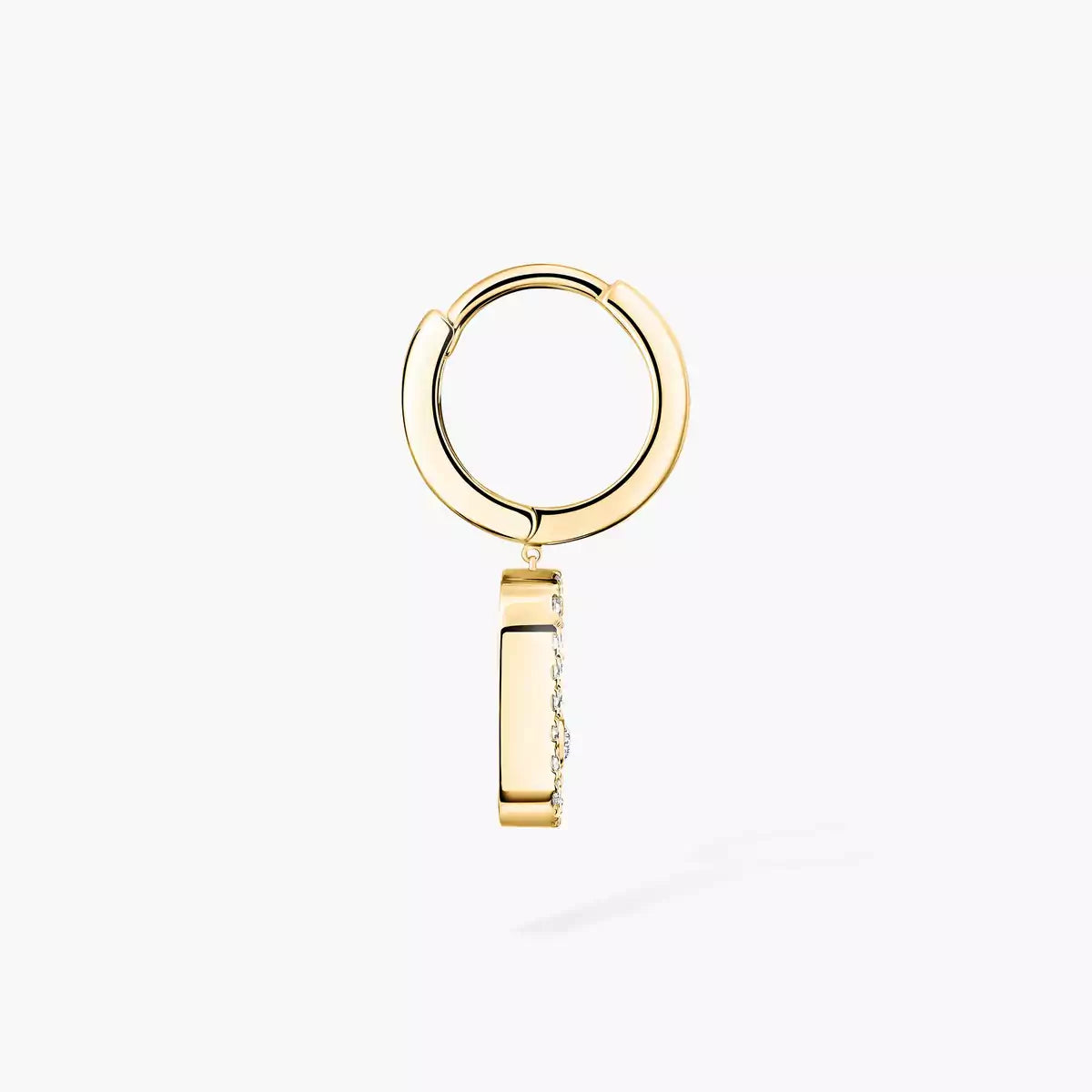 [Miro ]Move Uno Single Diamond Hoop Earring