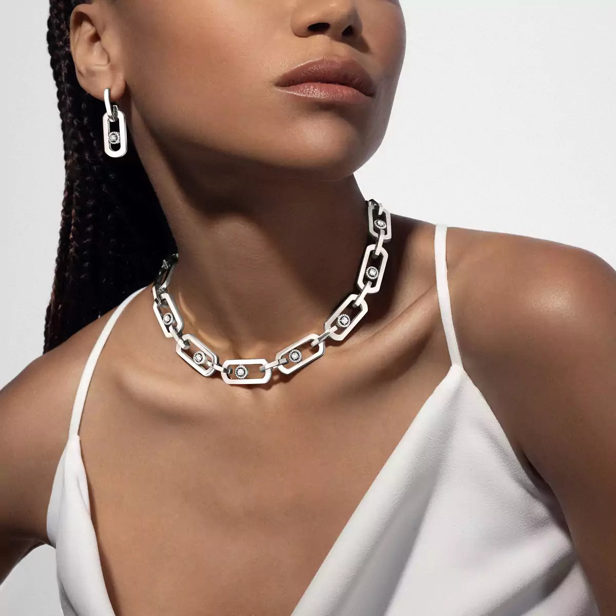 [Miro ] So Move XL Diamond Hoop Earring