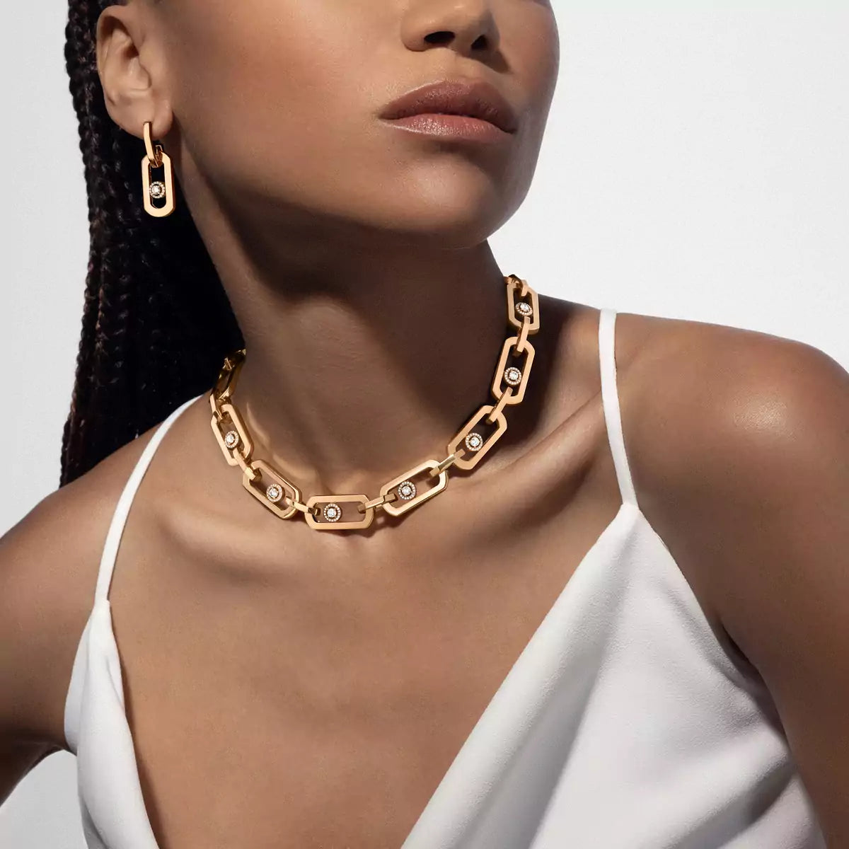 [Miro ]So Move XL Diamond Pendant Earrings
