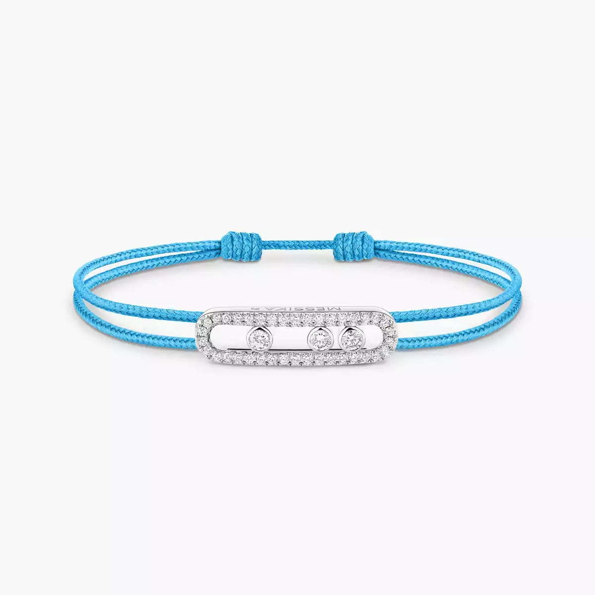 [Miro ]Messika Care(s) pink cord pavé bracelet