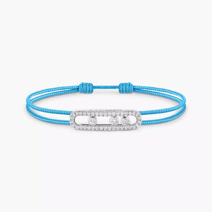 [Miro ]Messika Care(s) pink cord pavé bracelet