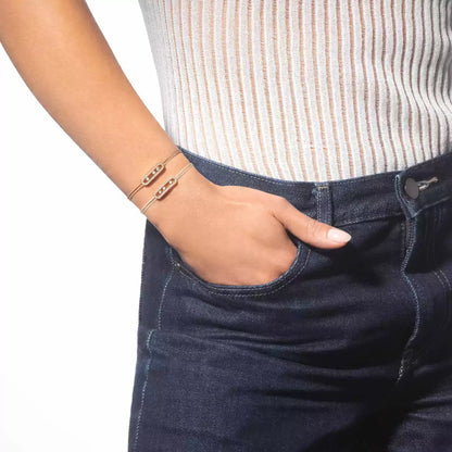 [Miro ]Messika Care(s) pink cord pavé bracelet