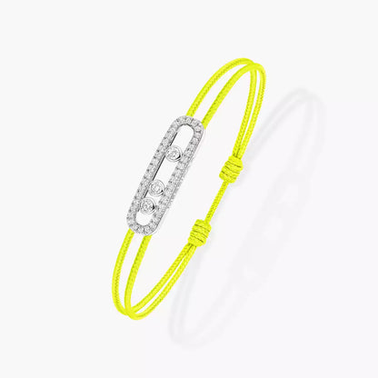 [Miro ]Messika Care(s) pink cord pavé bracelet