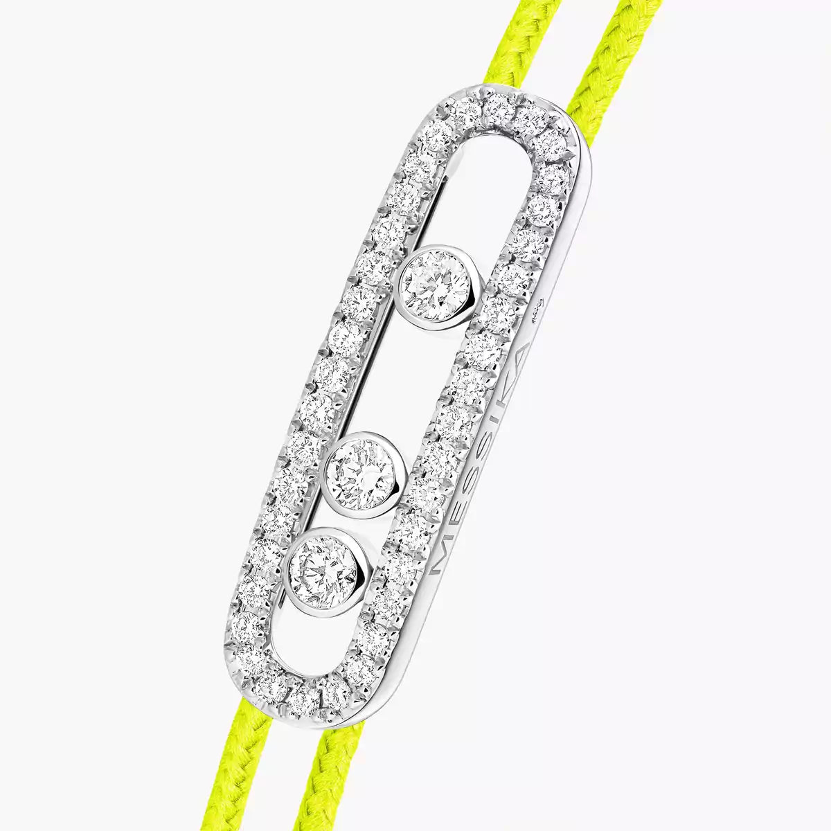 [Miro ]Messika Care(s) pink cord pavé bracelet