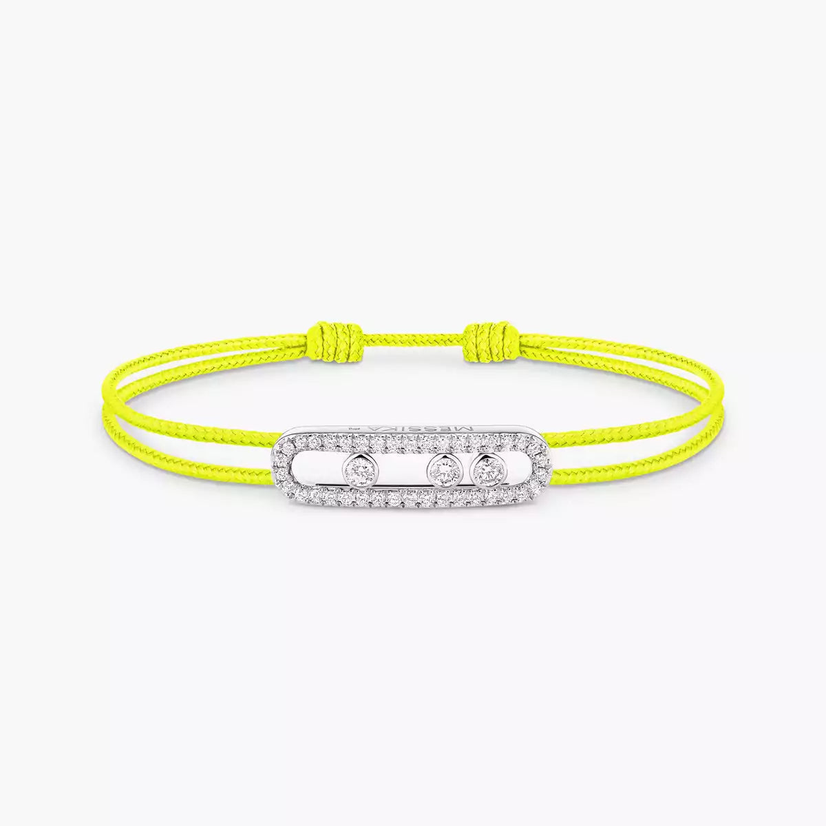 [Miro ]Messika Care(s) pink cord pavé bracelet