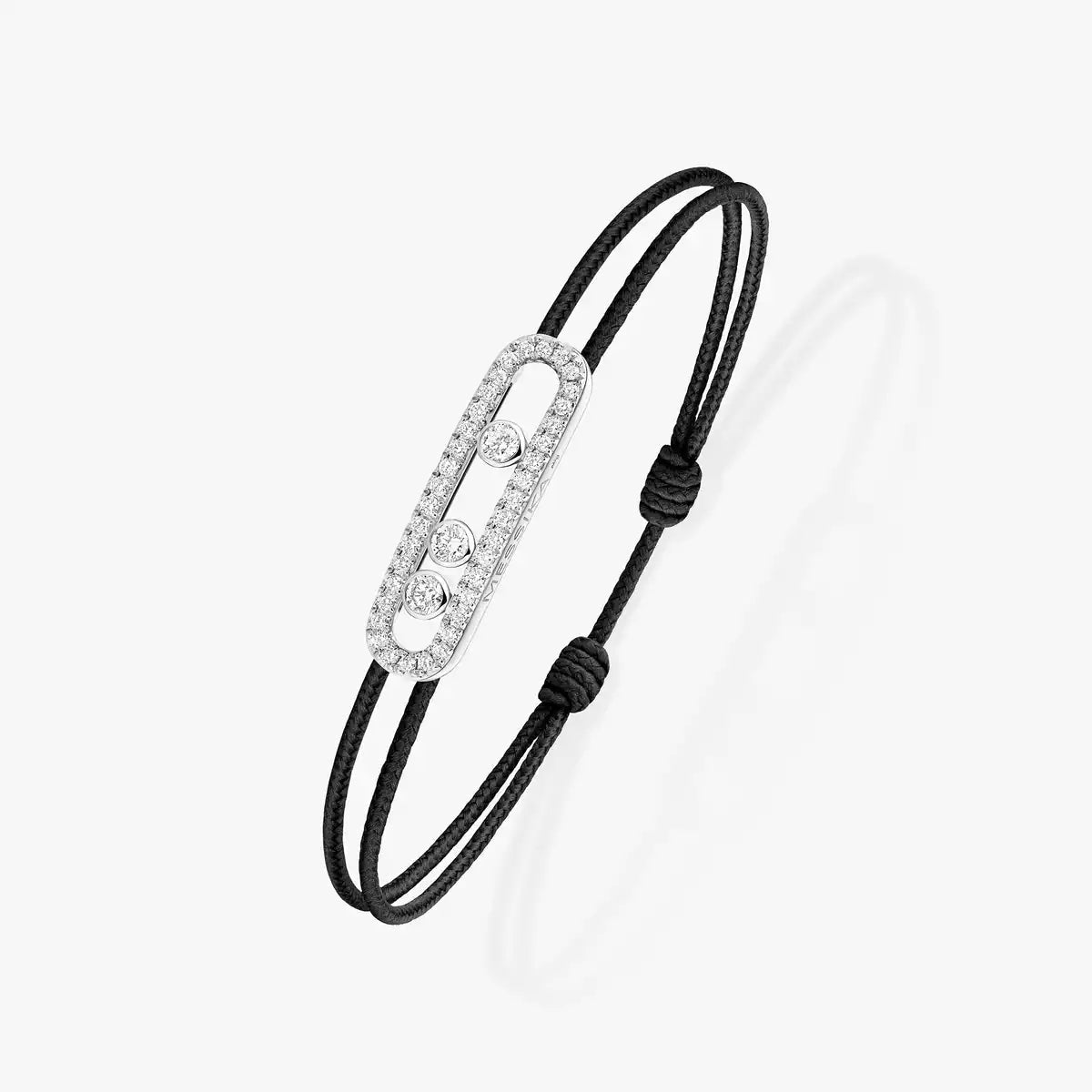 [Miro ]Messika Care(s) pink cord pavé bracelet