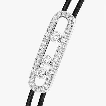 [Miro ]Messika Care(s) pink cord pavé bracelet